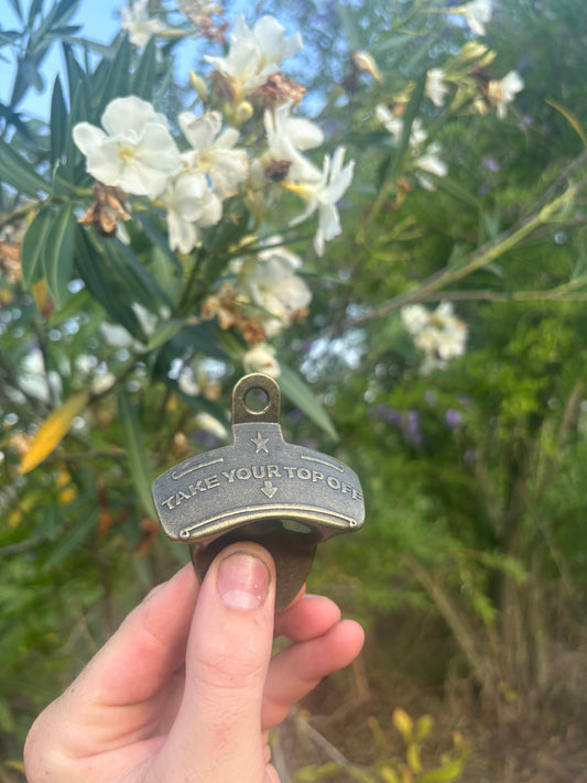 Tray mount bottle opener